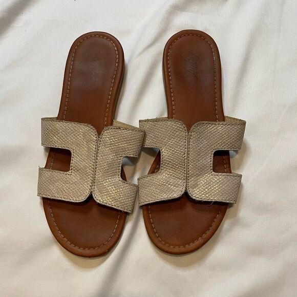 Daytrip Shoes - Daytrip size 7 brown and white sandals